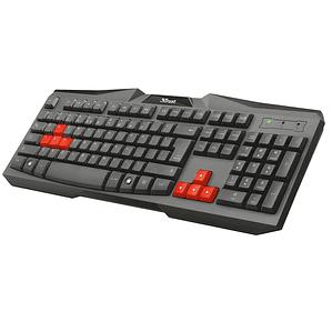 Teclado Gamer Trust Ziva Full Size con Teclas Rojas - PS