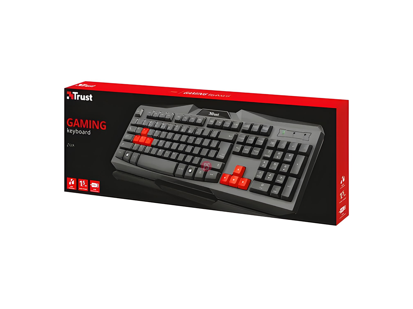 Teclado Gamer Trust Ziva Full Size con Teclas Rojas - PS 2