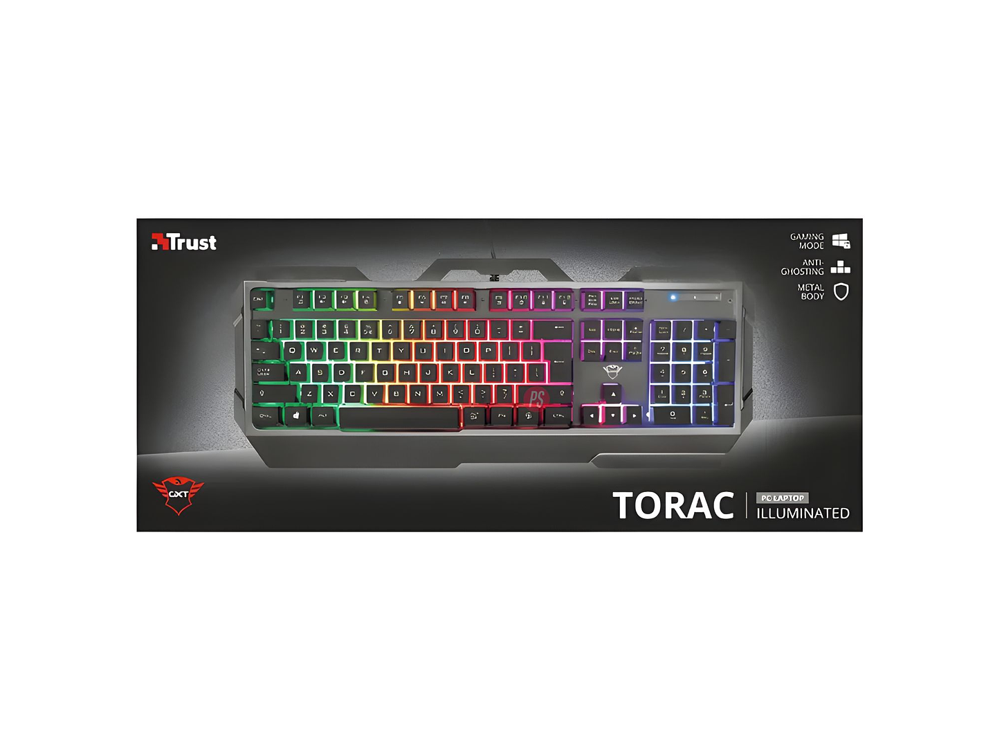 Teclado Gamer Trust GXT 856 Torac Metálico RGB - PS 5
