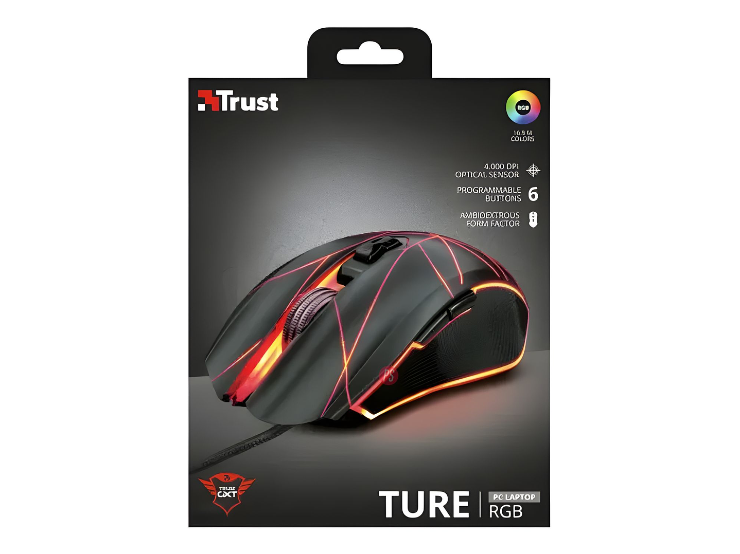 Mouse Gamer Trust GXT 160 Ture RGB 4000 DPI Pro - PS 6