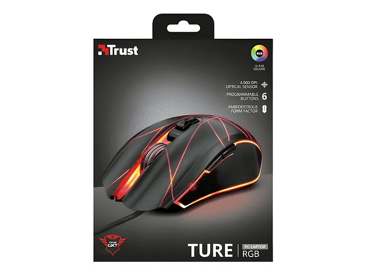 Mouse Gamer Trust GXT 160 Ture RGB 4000 DPI Pro - PS 6