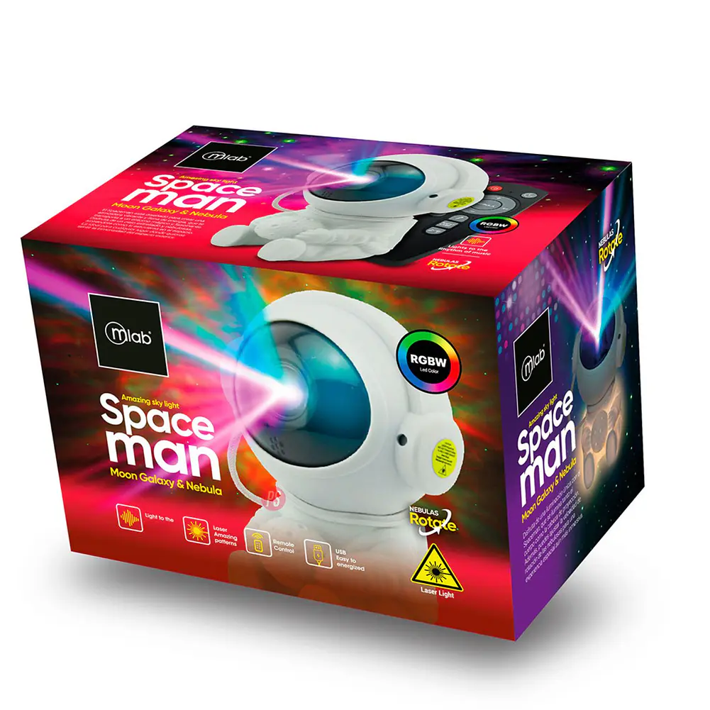 Spaceman Proyector Galaxia LED Láser con Rotación - PS 8