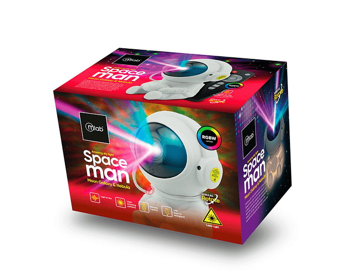 Spaceman Proyector Galaxia LED Láser con Rotación - PS 8