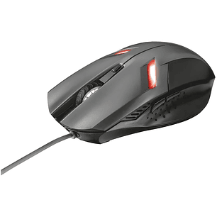 Mouse Gamer Trust Ziva 2000 DPI con LED Rojo - PS