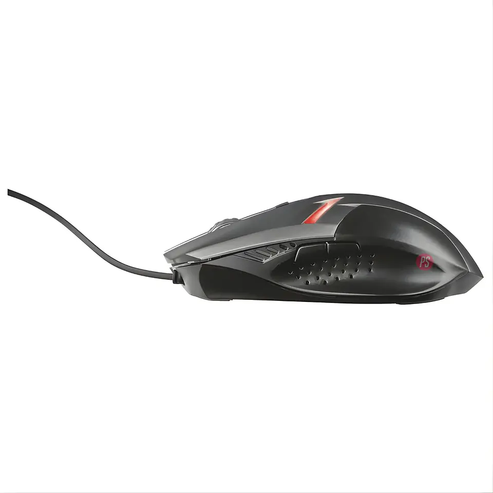 Mouse Gamer Trust Ziva 2000 DPI con LED Rojo - PS 3