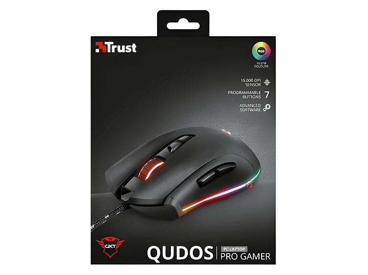 Mouse Gamer Trust GXT 900 Qudos RGB 15000 DPI Pro - PS 4