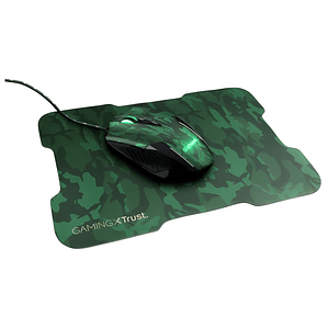 Mouse Gamer + Pad Trust GXT 781 Rixa Camo LED - PS