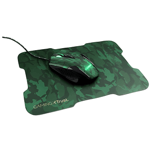 Mouse Gamer + Pad Trust GXT 781 Rixa Camo LED - PS