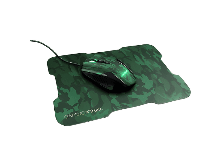 Mouse Gamer + Pad Trust GXT 781 Rixa Camo LED - PS 1