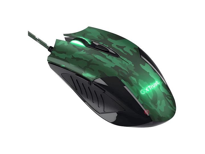 Mouse Gamer + Pad Trust GXT 781 Rixa Camo LED - PS 4