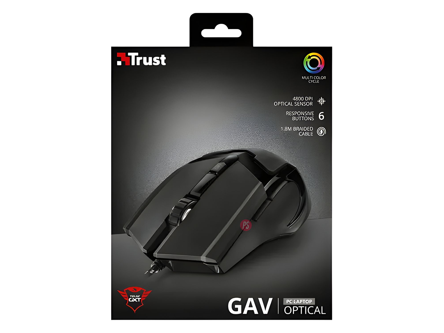 Mouse Gamer Trust GXT 101 Gav 4800 DPI LED - PS 5
