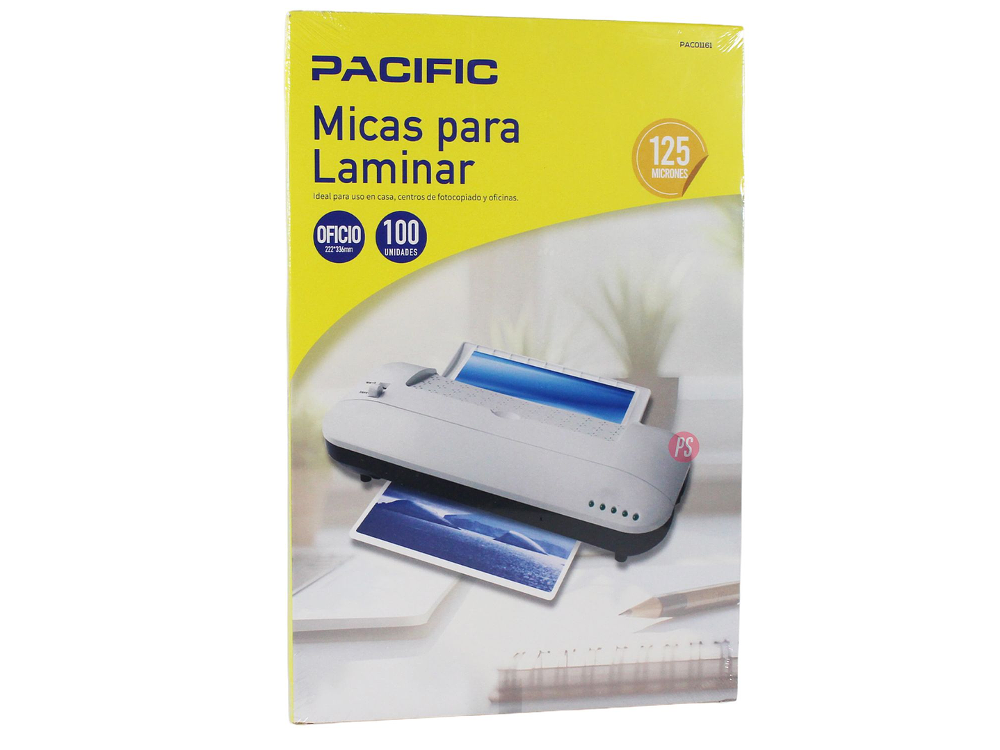 Láminas Termolaminadora Oficio 125 Mic 100 Unidades - PS 3