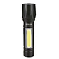 Linterna Zoom 300Lm USB Recargable 3 Modos LED 9cm - PS - Miniatura 1