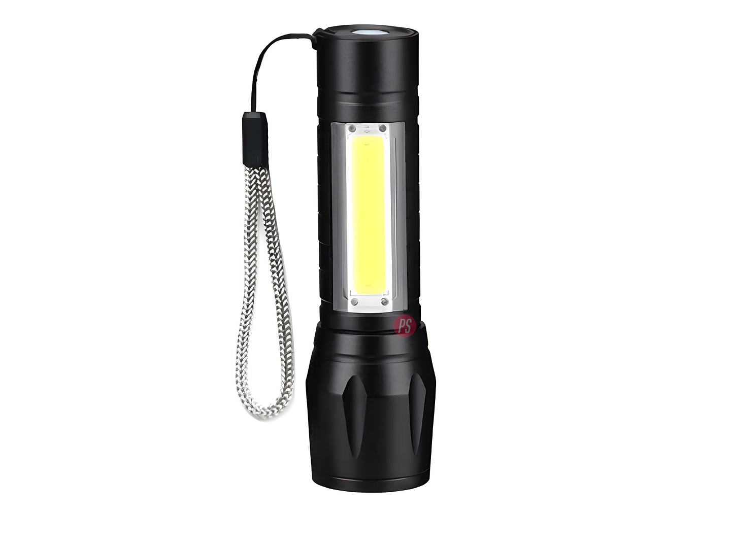 Linterna Zoom 300Lm USB Recargable 3 Modos LED 9cm - PS 2