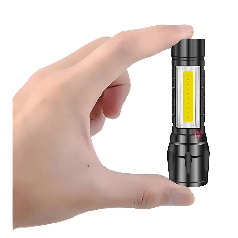 Linterna Zoom 300Lm USB Recargable 3 Modos LED 9cm - PS 3
