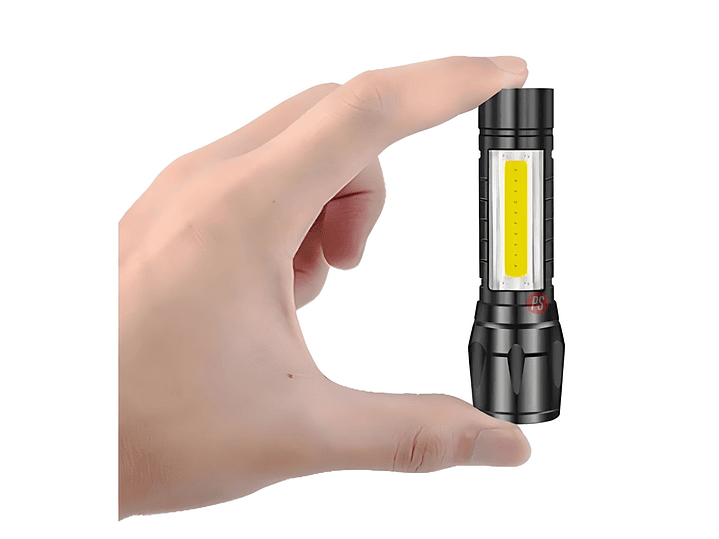 Linterna Zoom 300Lm USB Recargable 3 Modos LED 9cm - PS 3