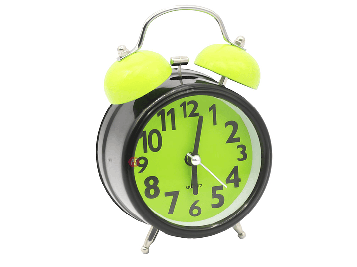 Reloj Despertador con Campana y Luz Cambia Color - PS 1