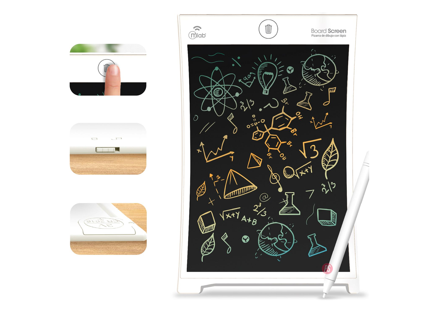 Pizarra LCD 8.5″ Board Screen Lápiz Borrado Instantáneo - PS 2