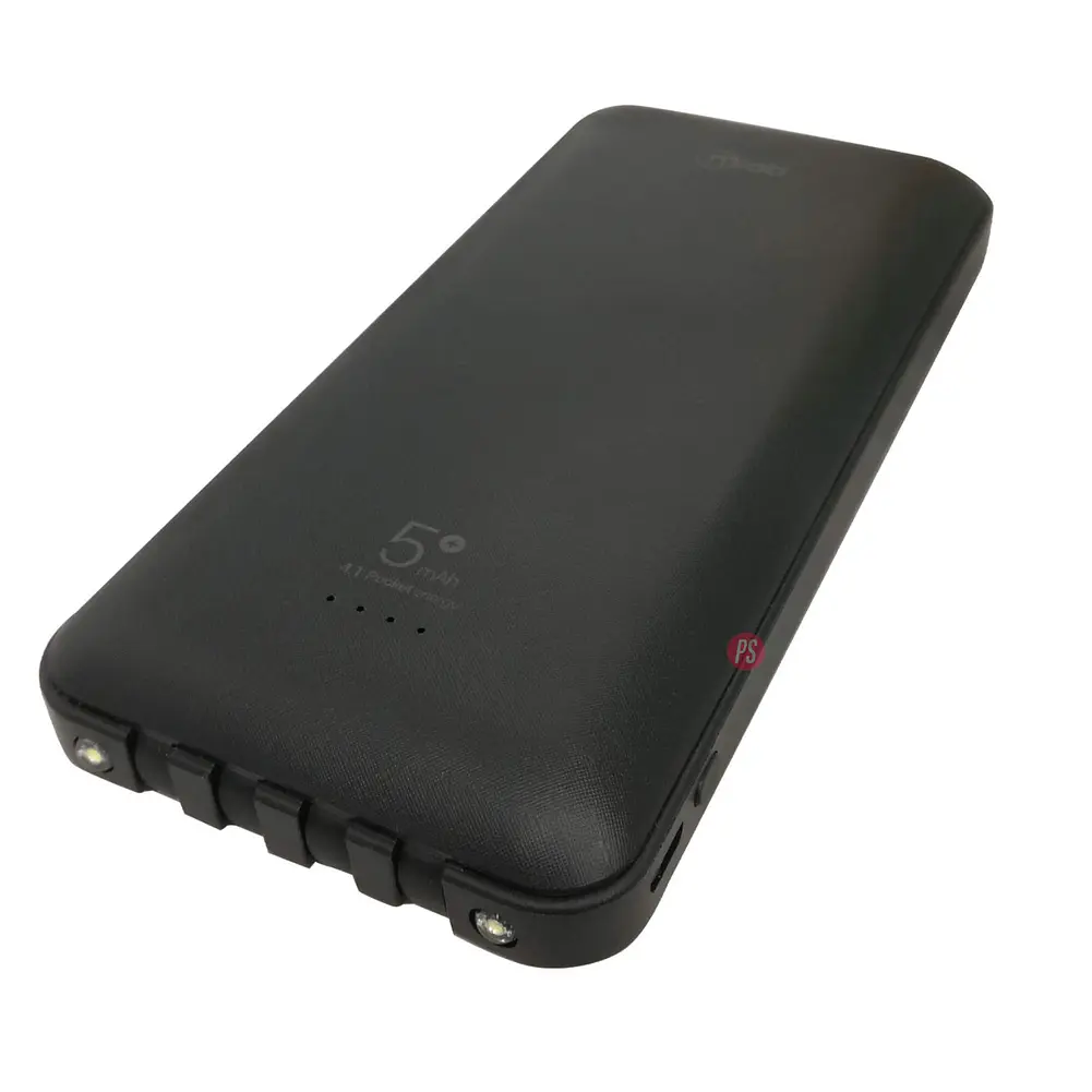 Powerbank 5000mAh Pocket Energy con 4 Cables y Linterna - PS 3