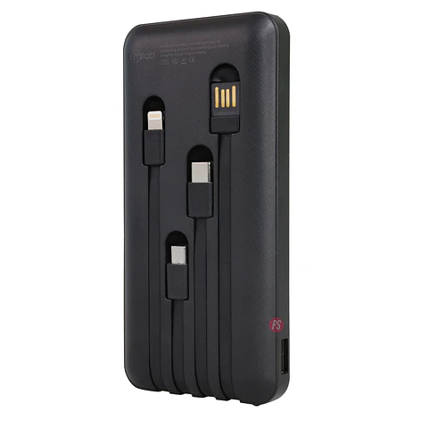 Powerbank 5000mAh Pocket Energy con 4 Cables y Linterna - PS