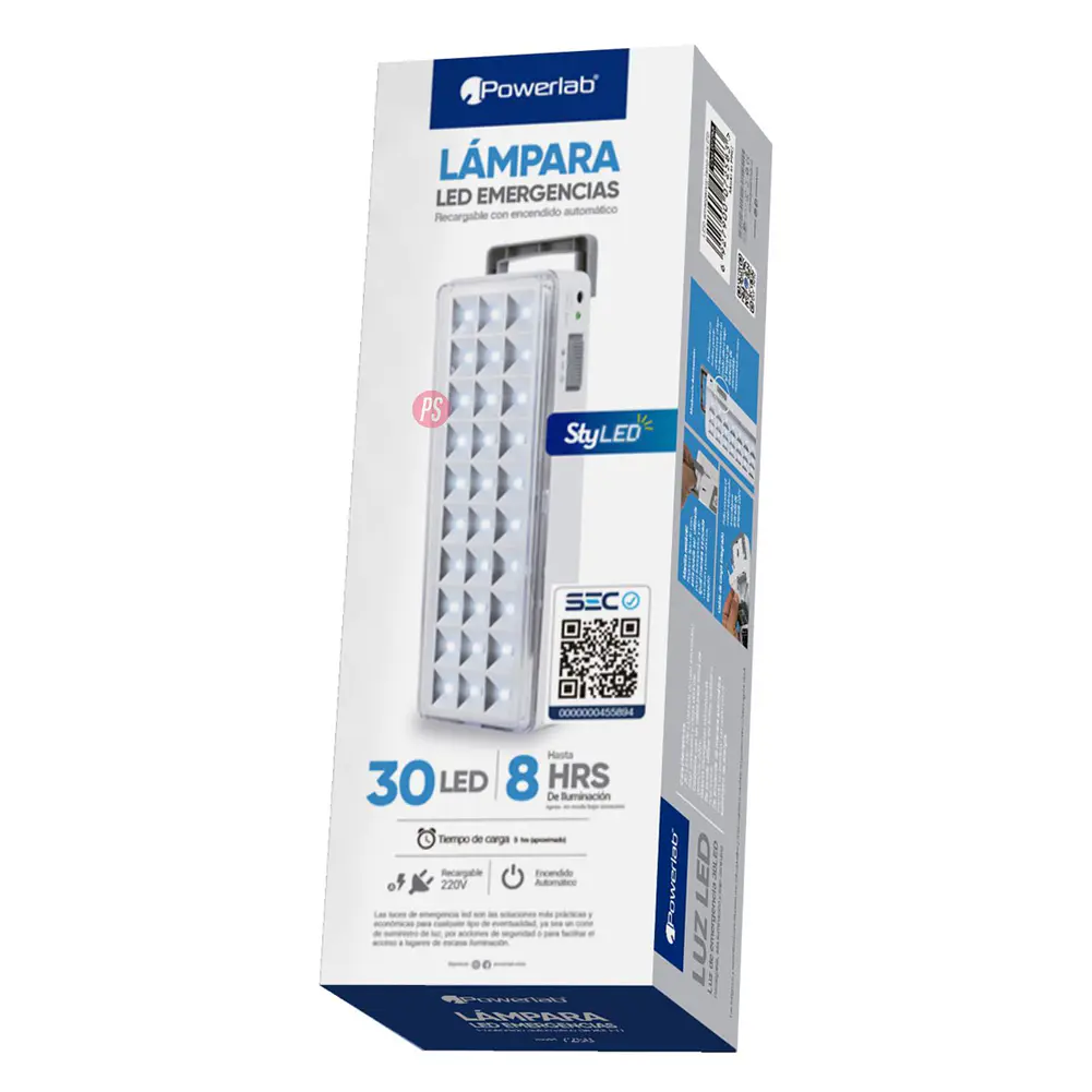 Luz Emergencia 30 LED Recargable Encendido Automático - PS 5