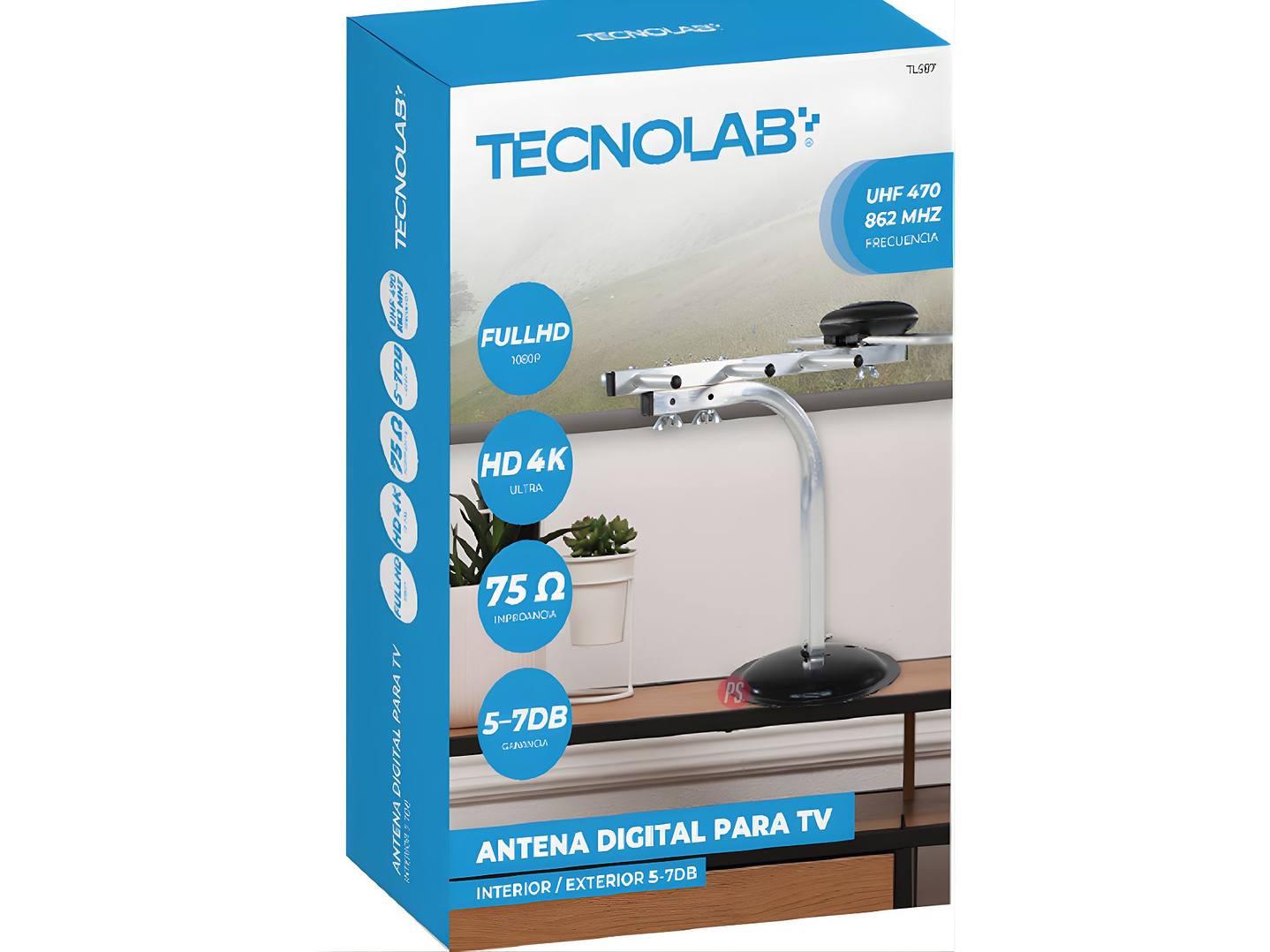 Antena Digital TV Interior Y Exterior Alta Señal - PS 3