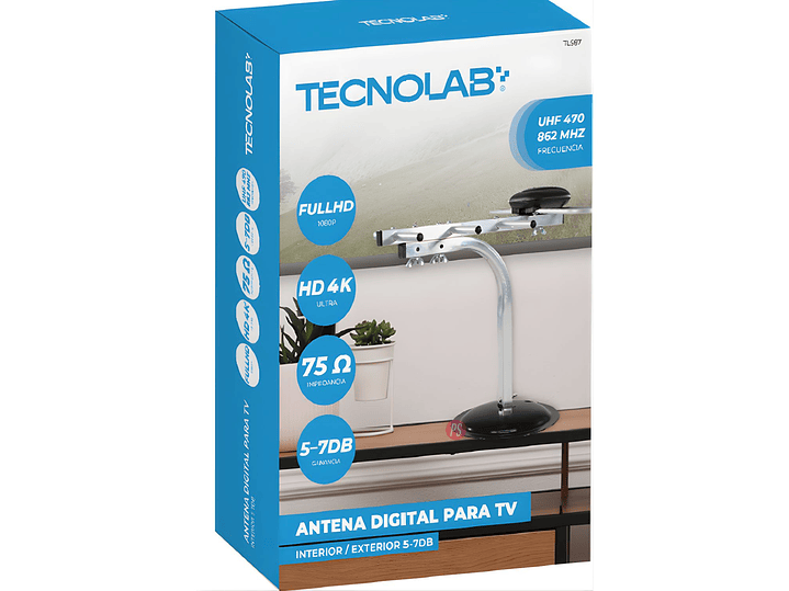 Antena Digital TV Interior Y Exterior Alta Señal - PS 3