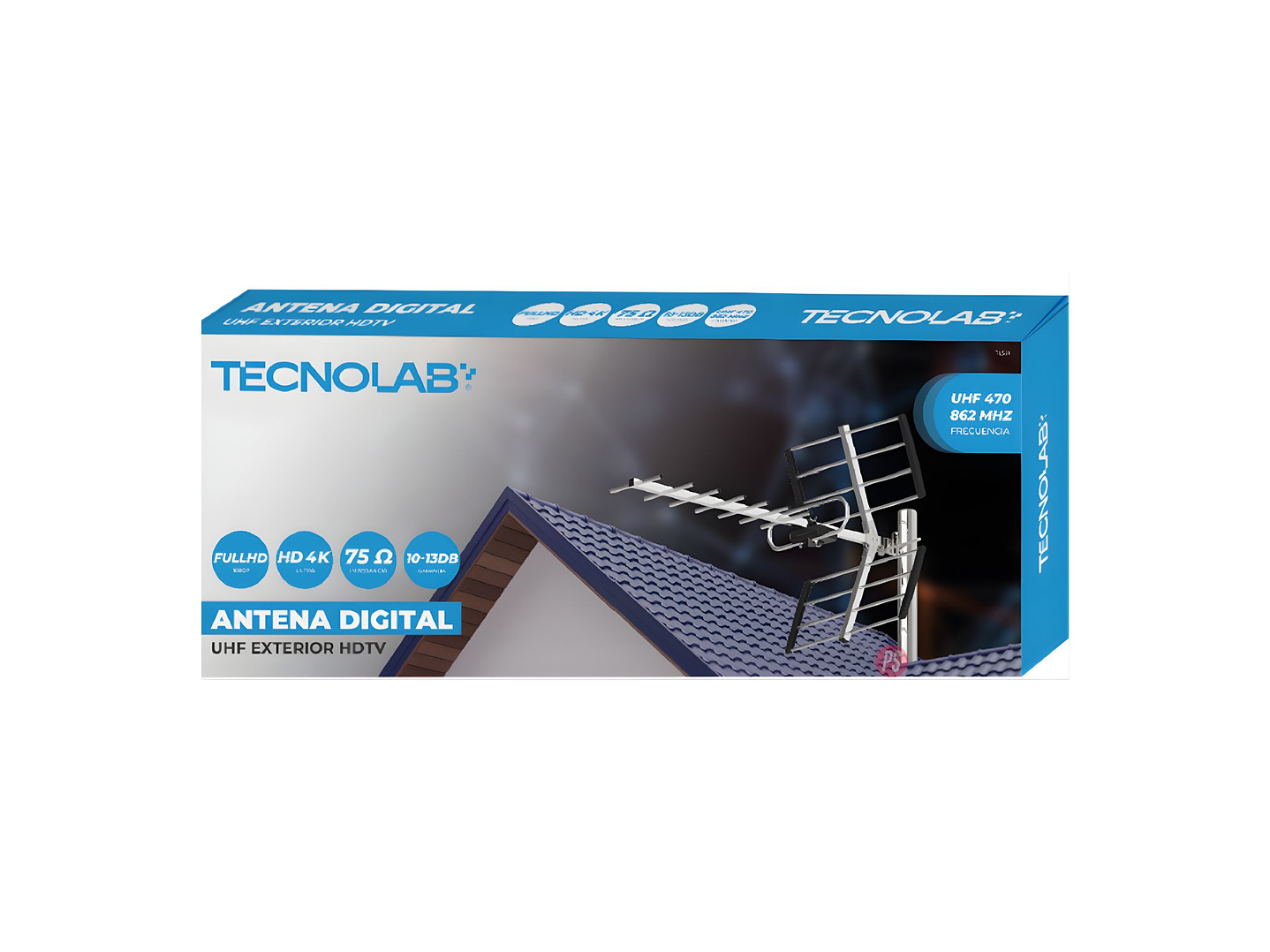 Antena TV Digital Exterior 10 A 13 dB Alta Recepción - PS 3