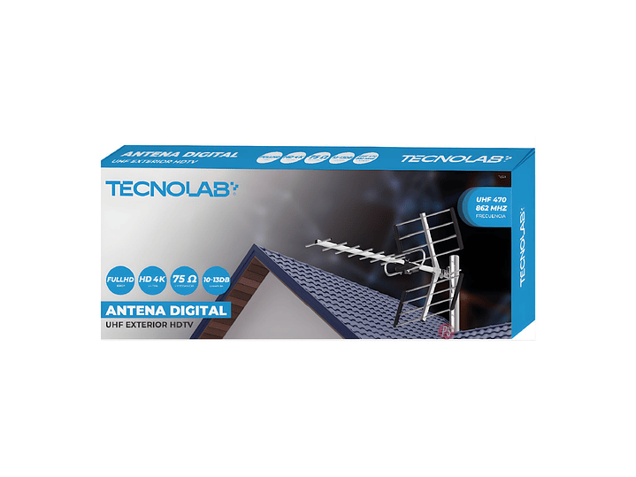 Antena TV Digital Exterior 10 A 13 dB Alta Recepción - PS 3