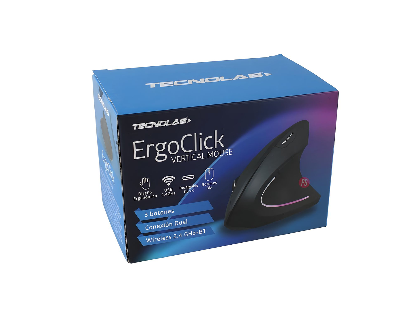 Mouse Vertical Ergonómico Dual USB + Bluetooth - PS 4