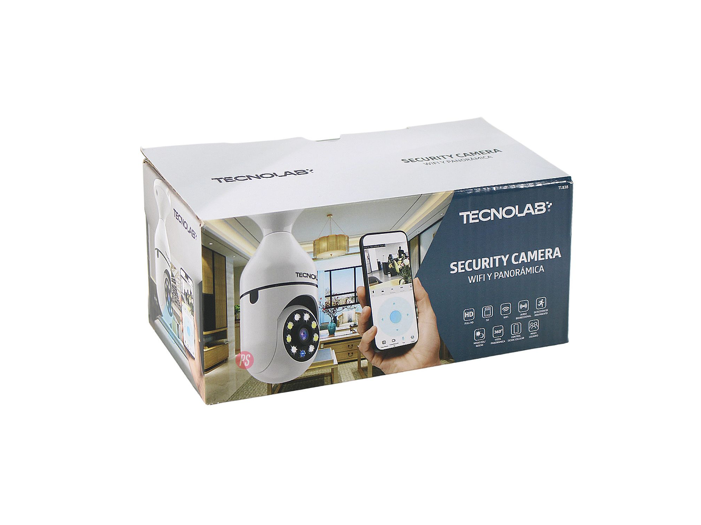 Cámara Seguridad Soquete WiFi 360 Full HD Audio y Luz - PS 5