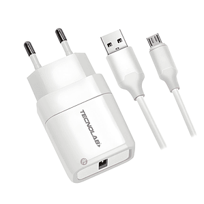 Cargador USB 12W Con Cable Micro USB Certificado - PS
