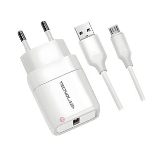 Cargador USB 12W Con Cable Micro USB Certificado - PS
