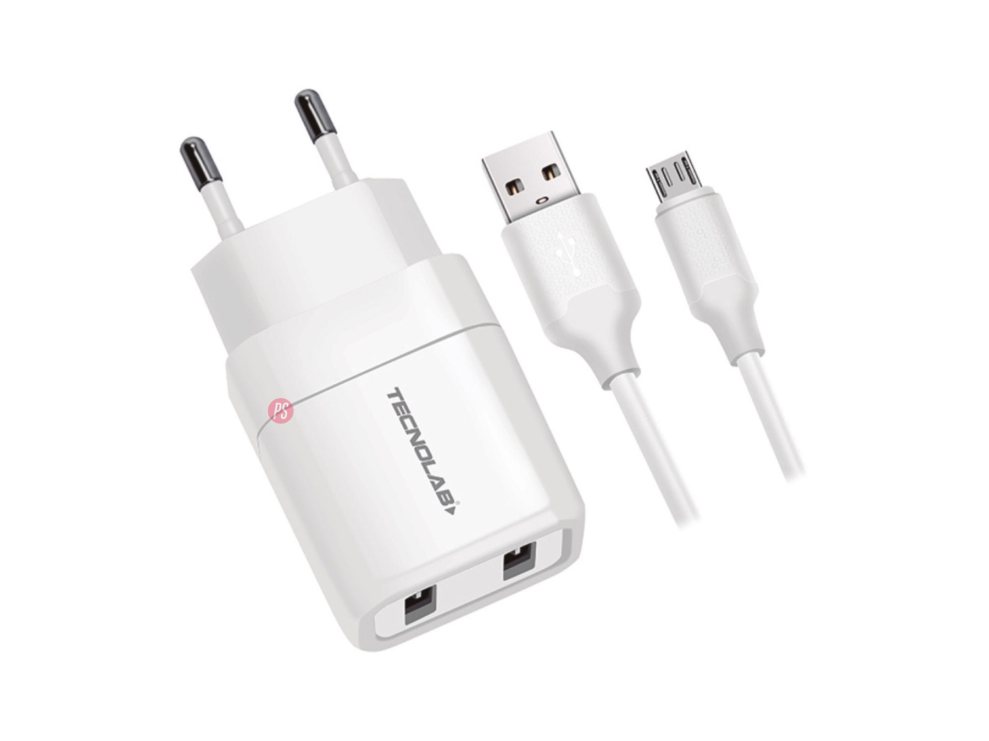 Cargador Dual USB 12W + Cable Micro USB Certificado SEC - PS 2