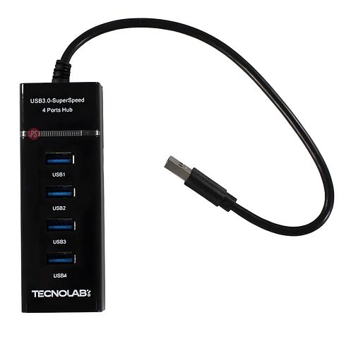 Hub USB SuperSpeed 4 Puertos 5Gbps con Protección y LED - PS