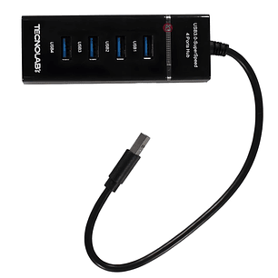 Hub USB SuperSpeed 4 Puertos 5Gbps con Protección y LED - PS