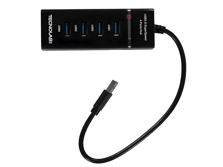 Hub USB SuperSpeed 4 Puertos 5Gbps con Protección y LED - PS 2