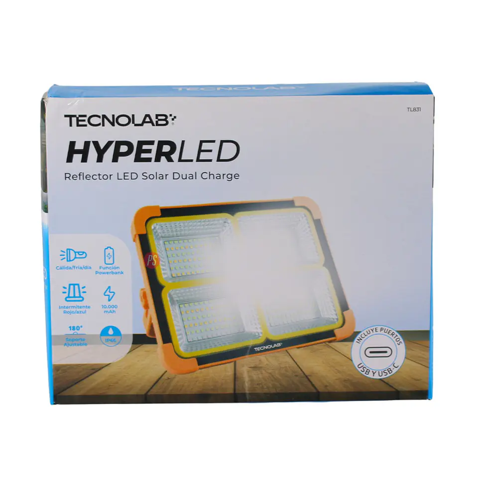 Reflector LED Solar Multifunción Powerbank USB-C IP66 - PS 5