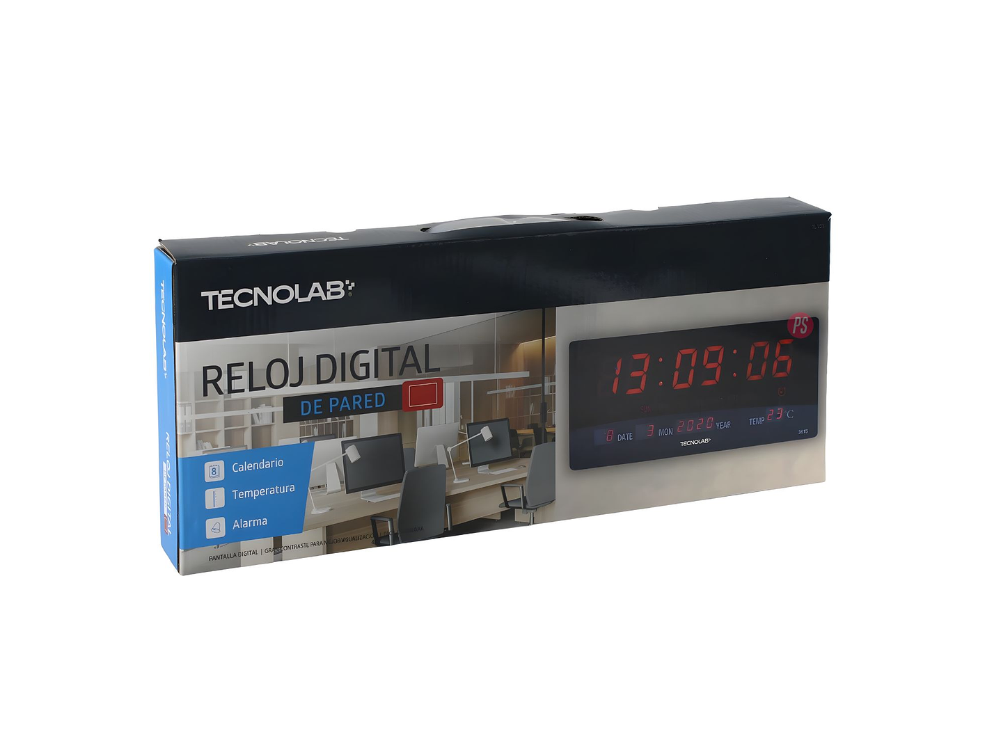 Reloj Mural Digital con Calendario y Temperatura 12-24H - PS 3