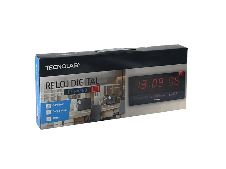 Reloj Mural Digital con Calendario y Temperatura 12-24H - PS 3