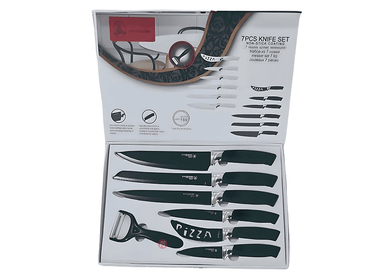 Set de Cuchillos 7 Piezas Ergonómicos y Resistentes - PS 1