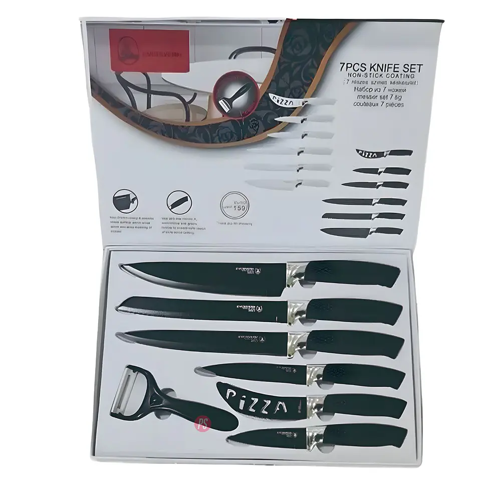 Set de Cuchillos 7 Piezas Ergonómicos y Resistentes - PS 1