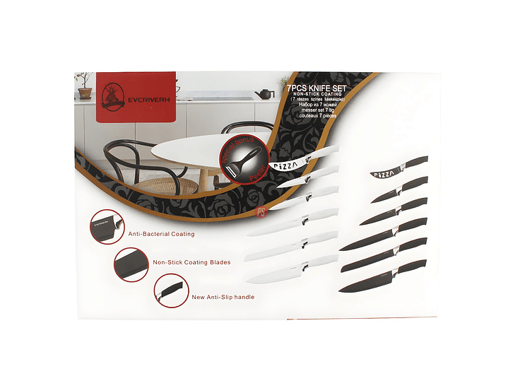 Set de Cuchillos 7 Piezas Ergonómicos y Resistentes - PS 3