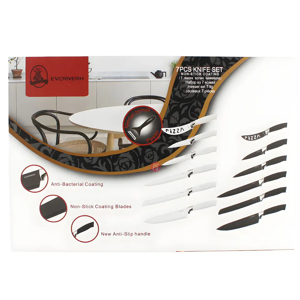 Set de Cuchillos 7 Piezas Ergonómicos y Resistentes - PS 3