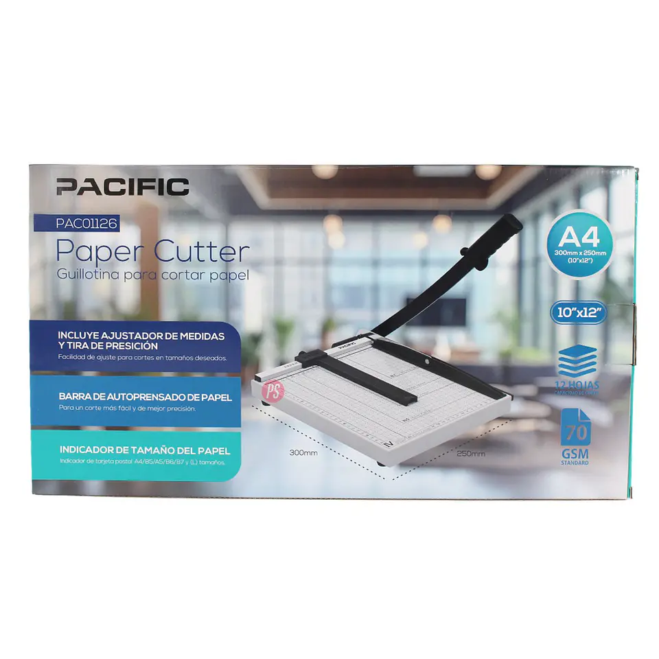 Guillotina A4 Metalica 12 Hojas Precision Profesional - PS 6