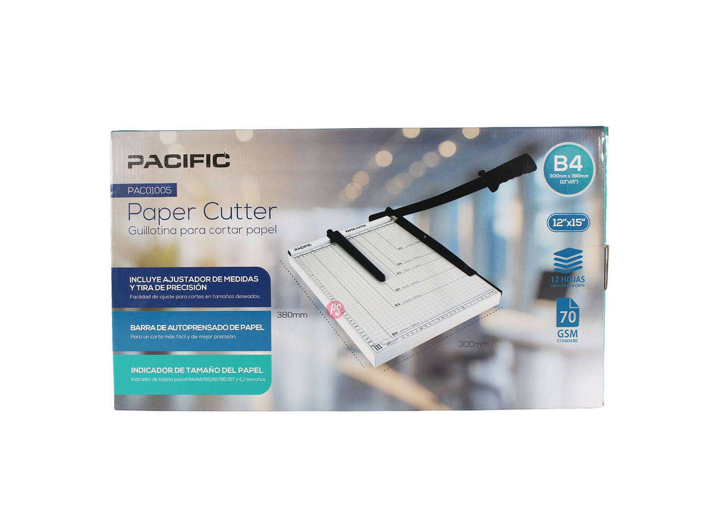 Guillotina A4 Metalica 12 Hojas con Regla Paralela - PS 5