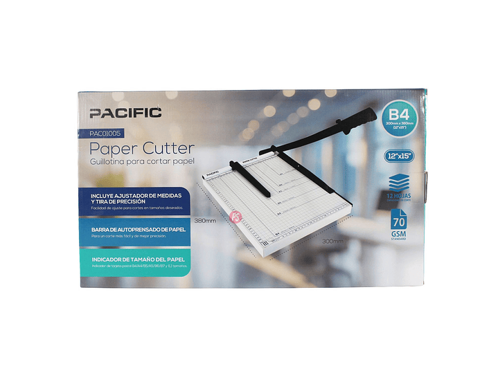 Guillotina A4 Metalica 12 Hojas con Regla Paralela - PS 5
