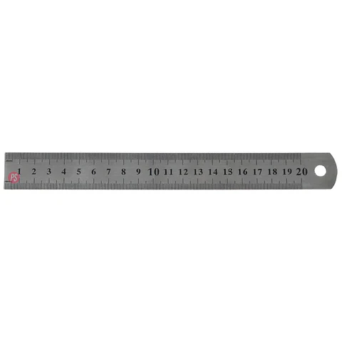 Regla Metálica 20 cm con Funda Protectora - PS