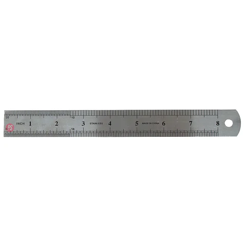 Regla Metálica 20 cm con Funda Protectora - PS
