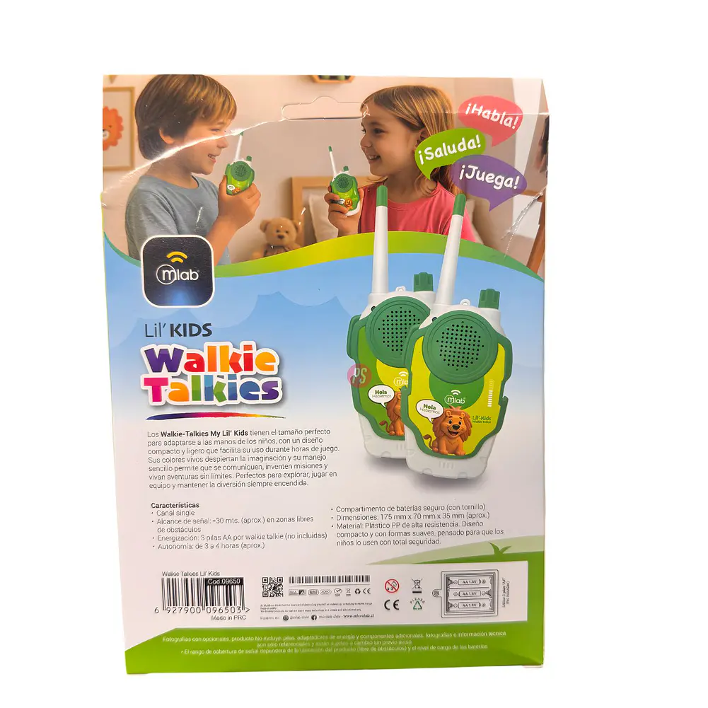 Kit 2 Walkie Talkie My Lil Kids 1 Canal para Niños - PS 3